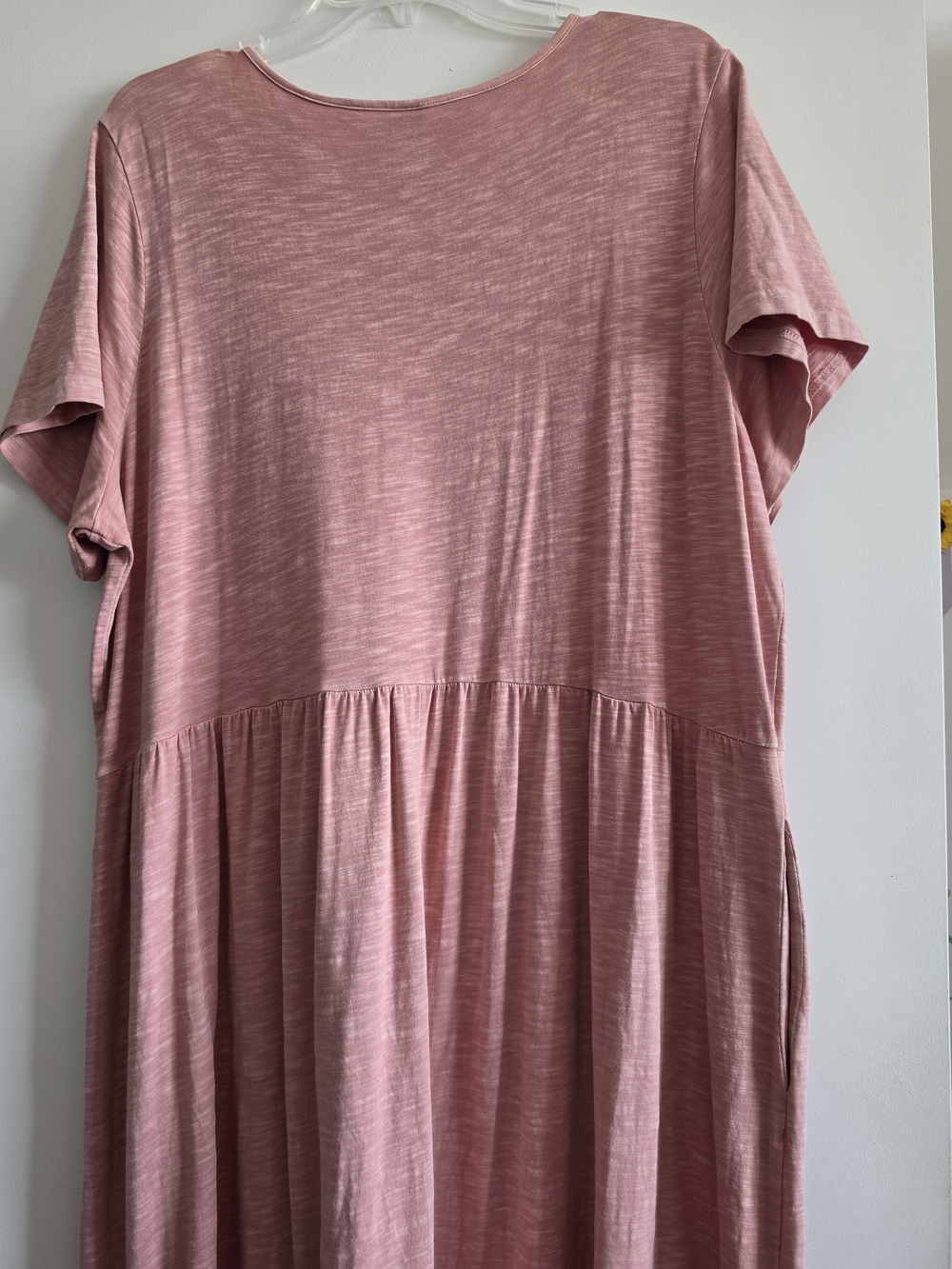 Old Navy Pink Short-Sleeve Tiered Maxi Dress - Picture 10 of 11